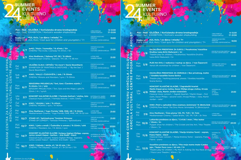 24. Kulturno ljeto u Korčuli donosi više od dva mjeseca bogatog kulturnog programa